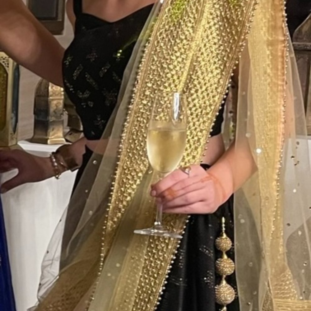 Black and Gold Lehenga